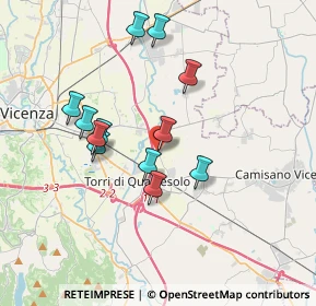 Mappa Via Montello, 36040 Torri di Quartesolo VI, Italia (3.21833)