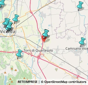 Mappa Via Montello, 36040 Torri di Quartesolo VI, Italia (6.30385)