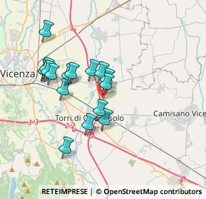 Mappa Via Montello, 36040 Torri di Quartesolo VI, Italia (3.23529)