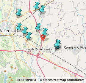 Mappa Via Montello, 36040 Torri di Quartesolo VI, Italia (3.56545)