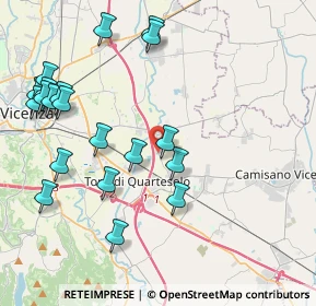 Mappa Via Montello, 36040 Torri di Quartesolo VI, Italia (4.7135)