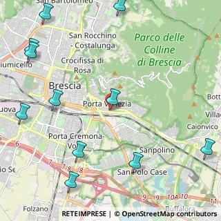 Mappa Viale del Piave, 25121 Brescia BS, Italia (3.08636)