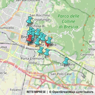 Mappa Viale del Piave, 25121 Brescia BS, Italia (1.53889)