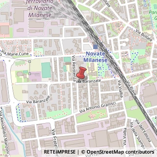 Mappa Via Baranzate, 39, 20026 Novate Milanese, Milano (Lombardia)