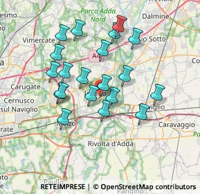 Mappa 20056 Inzago MI, Italia (6.3645)