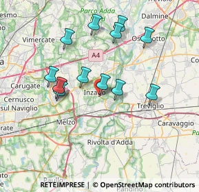 Mappa 20056 Inzago MI, Italia (6.79)