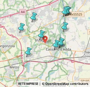 Mappa Via Pastore, 20056 Inzago MI, Italia (3.80636)