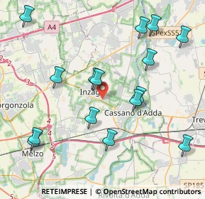 Mappa Via Pastore, 20056 Inzago MI, Italia (4.53733)