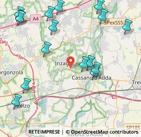 Mappa Via Pastore, 20056 Inzago MI, Italia (5.19125)