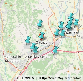 Mappa Via Alessandro Manzoni, 36051 Creazzo VI, Italia (3.84786)