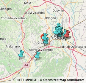 Mappa Via Alessandro Manzoni, 36051 Creazzo VI, Italia (5.91)