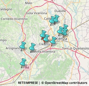 Mappa Via Alessandro Manzoni, 36051 Creazzo VI, Italia (5.81)