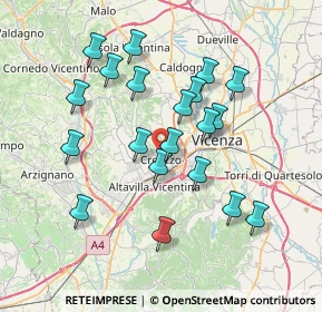 Mappa Via Alessandro Manzoni, 36051 Creazzo VI, Italia (6.92)