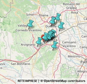 Mappa Via Alessandro Manzoni, 36051 Creazzo VI, Italia (7.29333)