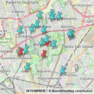 Mappa Viale Antonio Gramsci, 20091 Bresso MI, Italia (2.022)