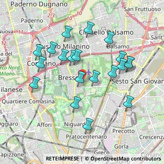 Mappa Viale Antonio Gramsci, 20091 Bresso MI, Italia (1.917)