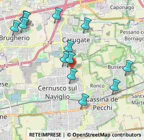 Mappa Via Padre D. M. Turoldo, 20063 Cernusco sul Naviglio MI, Italia (2.20923)