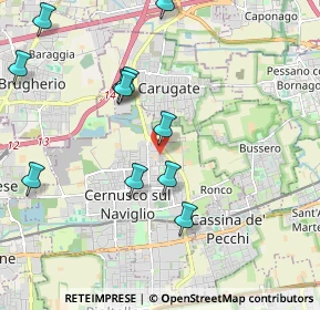 Mappa Via Padre Via David Maria Turoldo, 20063 Cernusco sul Naviglio MI, Italia (2.16455)