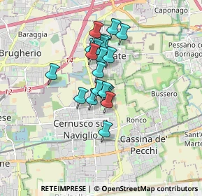 Mappa Via Padre D. M. Turoldo, 20063 Cernusco sul Naviglio MI, Italia (1.1945)