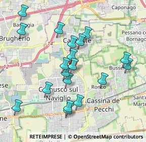 Mappa Via Padre D. M. Turoldo, 20063 Cernusco sul Naviglio MI, Italia (1.88947)