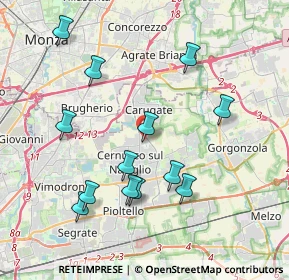 Mappa Via Padre Via David Maria Turoldo, 20063 Cernusco sul Naviglio MI, Italia (3.96077)