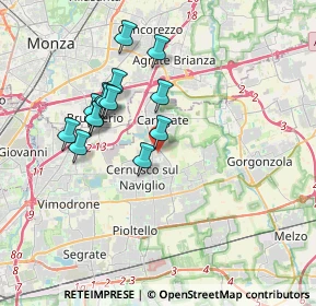 Mappa Via Padre D. M. Turoldo, 20063 Cernusco sul Naviglio MI, Italia (3.225)