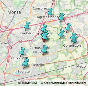 Mappa Via Padre D. M. Turoldo, 20063 Cernusco sul Naviglio MI, Italia (3.31688)