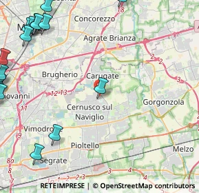 Mappa Via Padre Via David Maria Turoldo, 20063 Cernusco sul Naviglio MI, Italia (7.1645)