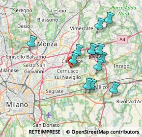 Mappa Via Padre Via David Maria Turoldo, 20063 Cernusco sul Naviglio MI, Italia (6.49462)