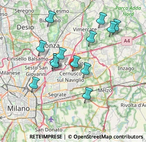 Mappa Via Besozzi corner of, 20063 Cernusco sul Naviglio MI, Italia (6.66571)