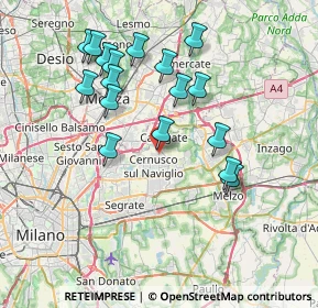 Mappa Via Besozzi corner of, 20063 Cernusco sul Naviglio MI, Italia (7.32059)