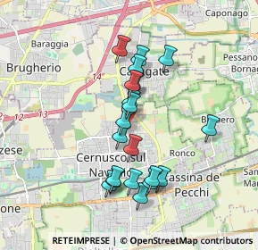 Mappa Via Besozzi corner of, 20063 Cernusco sul Naviglio MI, Italia (1.565)