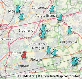 Mappa Via Besozzi corner of, 20063 Cernusco sul Naviglio MI, Italia (4.95692)