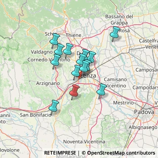 Mappa Via Gerolamo Frescobaldi, 36100 Vicenza VI, Italia (9.97857)