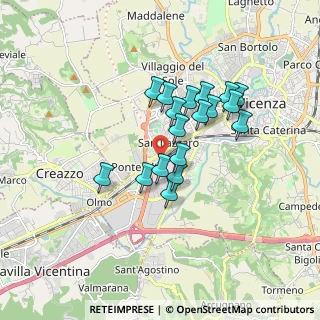 Mappa Via Gerolamo Frescobaldi, 36100 Vicenza VI, Italia (1.37722)
