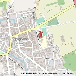 Mappa Via Ettore Piazza, 5, 28064 Carpignano Sesia, Novara (Piemonte)