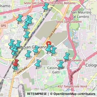 Mappa Via Papa Giovanni XXIII, 20099 Sesto San Giovanni MI, Italia (1.2715)