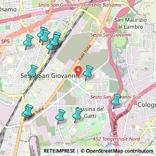 Mappa Via Papa Giovanni XXIII, 20099 Sesto San Giovanni MI, Italia (1.27286)