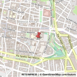 Mappa Via Antonio Callegari, 4, 25121 Brescia, Brescia (Lombardia)