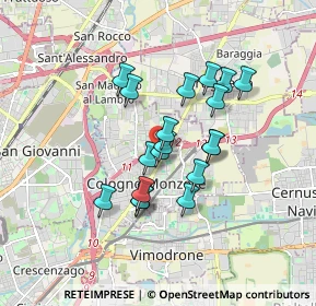 Mappa Via Giovanni Boccaccio, 20093 Cologno Monzese MI, Italia (1.35895)