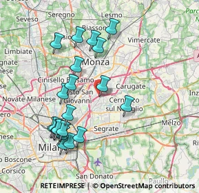 Mappa Via Giovanni Boccaccio, 20093 Cologno Monzese MI, Italia (7.8835)