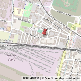 Mappa Via Rose di Sotto, 22, 25126 Brescia, Brescia (Lombardia)