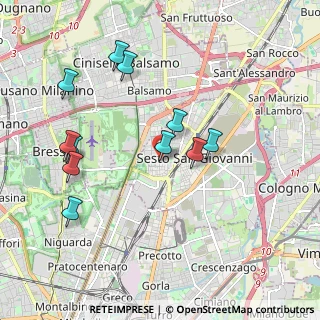 Mappa Via Ippolito Nievo, 20099 Sesto San Giovanni MI, Italia (1.95818)