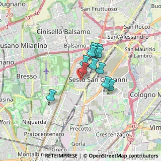 Mappa Via Ippolito Nievo, 20099 Sesto San Giovanni MI, Italia (1.13364)