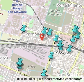 Mappa Via Passo Croce Domini, 25126 Brescia BS, Italia (0.6435)
