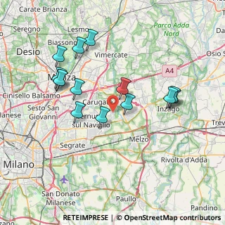 Mappa Via Giuseppe Garibaldi, 20060 Bussero MI, Italia (7.39)