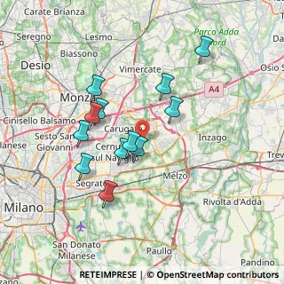 Mappa Via Giuseppe Garibaldi, 20060 Bussero MI, Italia (6.40333)