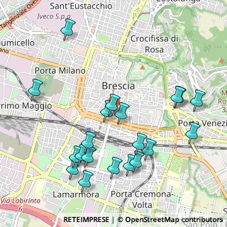 Mappa Via Benedetto Croce, 25121 Brescia BS, Italia (1.1265)