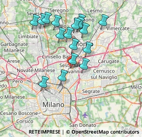 Mappa Via Enrico Fermi, 20099 Sesto San Giovanni MI, Italia (6.98824)