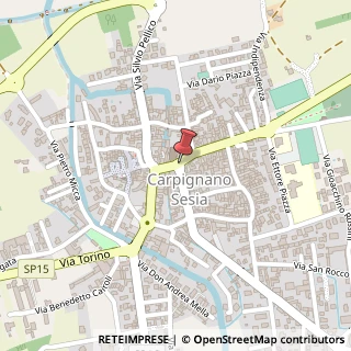 Mappa Piazza Volontari della Libertà,  16, 28064 Carpignano Sesia, Novara (Piemonte)